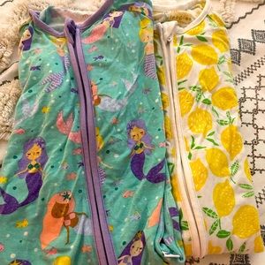 TWO little sleepies zippy footies! 🍋🧜🏼‍♀️